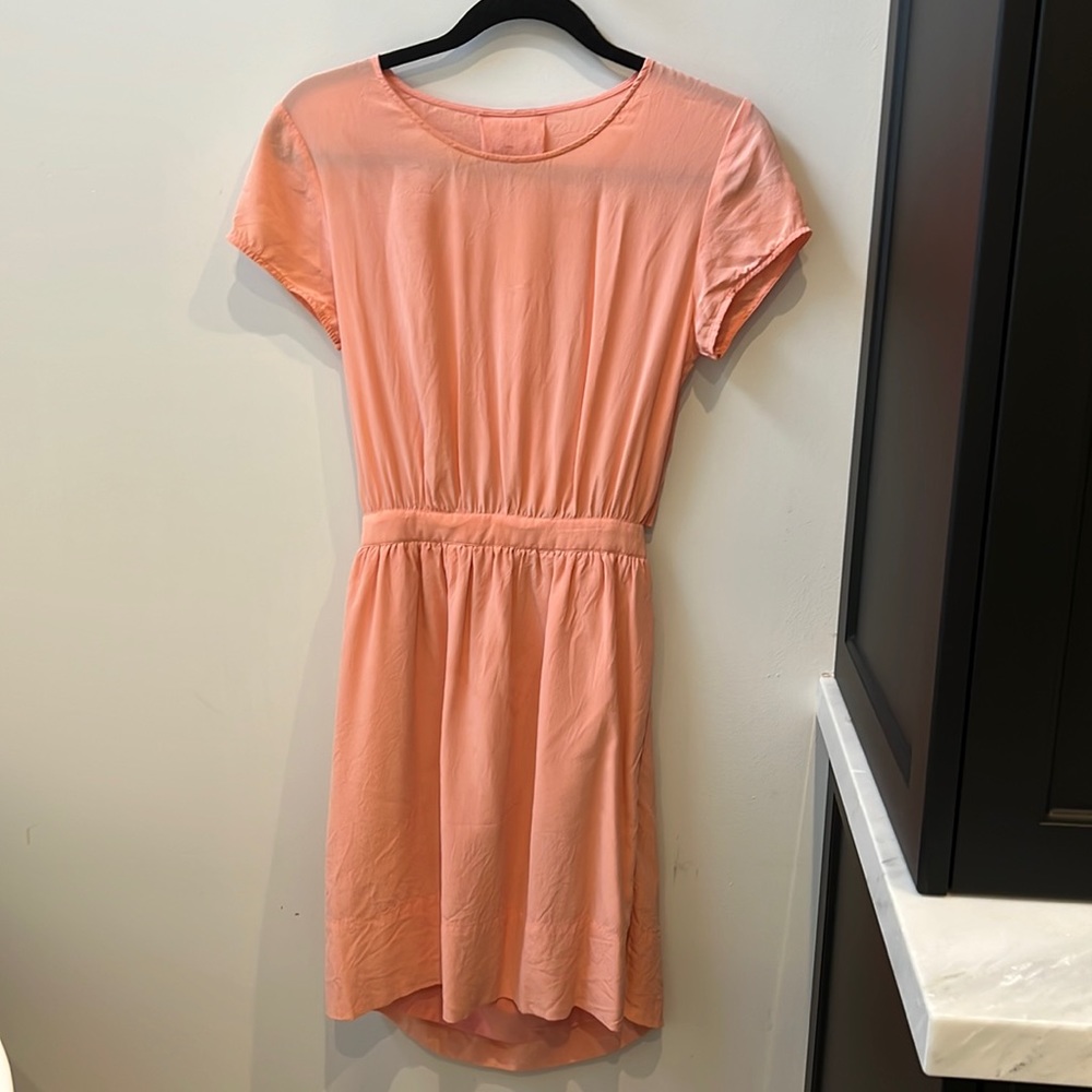 Club Monaco silk crepe coral dress size 0/2